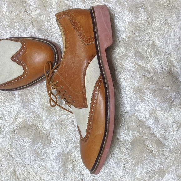 Cole Haan Tan Linen Wingtip Oxfords 12M - Picture 12 of 14